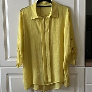 Chico's Yellow Silk Blouse